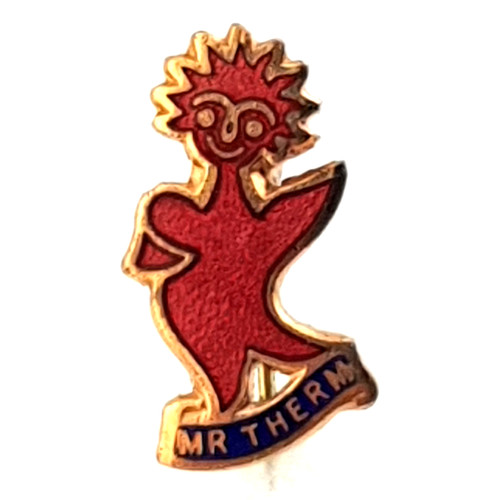 Vintage therm enamel pin - therm,