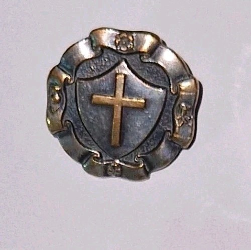 Vintage holy cross badge h - ,