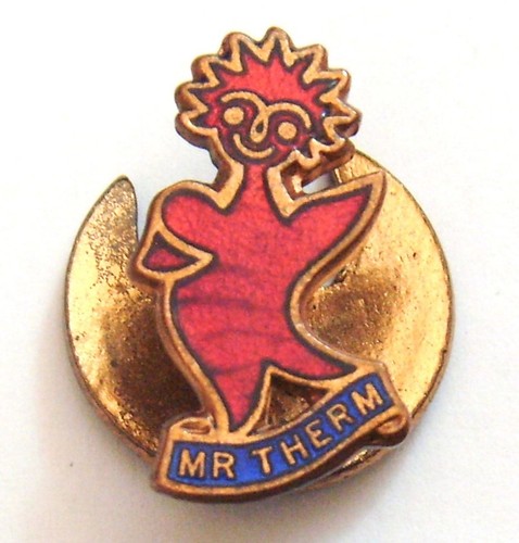 Vintage therm enamel button - vintage,