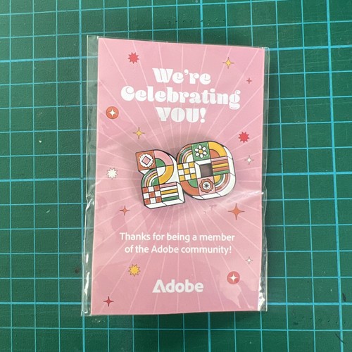 Adobe 20th anniversary - anniversary, pin
