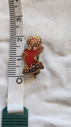 Vintage therm enamel pin - mr,
