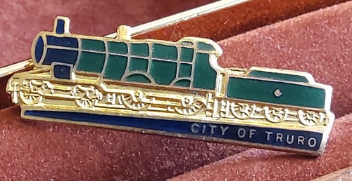 Vintage enamel badge steam - vintage,