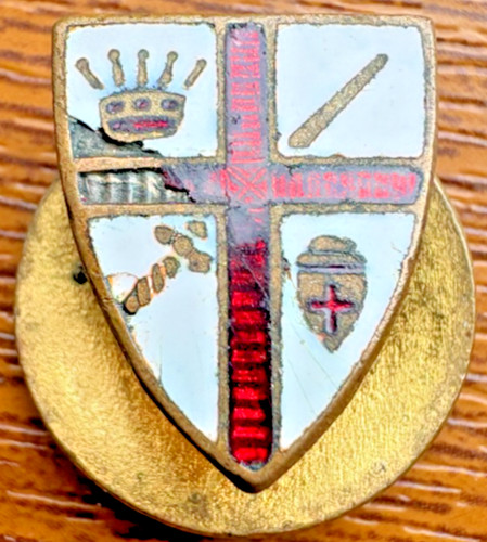 Vintage enamel shield - enamel,